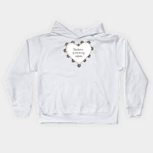 Obedience is not in my nature rose heart on white Kids Hoodie